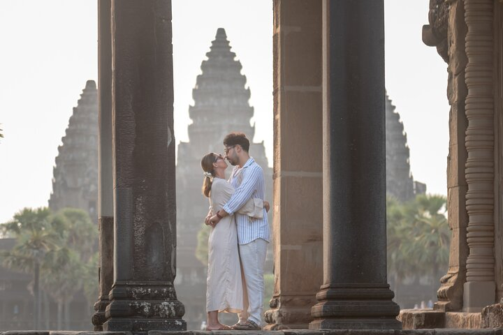 Experience romance amid ancient wonders with stunning backdrops of Angkor Wat and magnificent temples creating lasting memories and extraordinary photos tailored to your journey.
