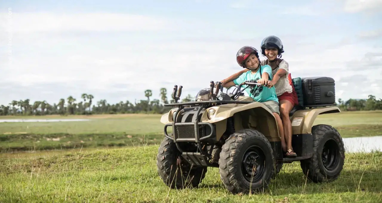 Feel the rush of adventure as you explore Siem Reap's diverse landscapes and hidden trails on a powerful quad bike creating unforgettable memories amidst nature’s beauty.