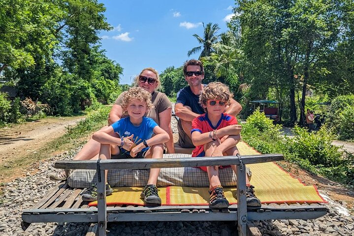 Bamboo Train Fun Riding On The old train track