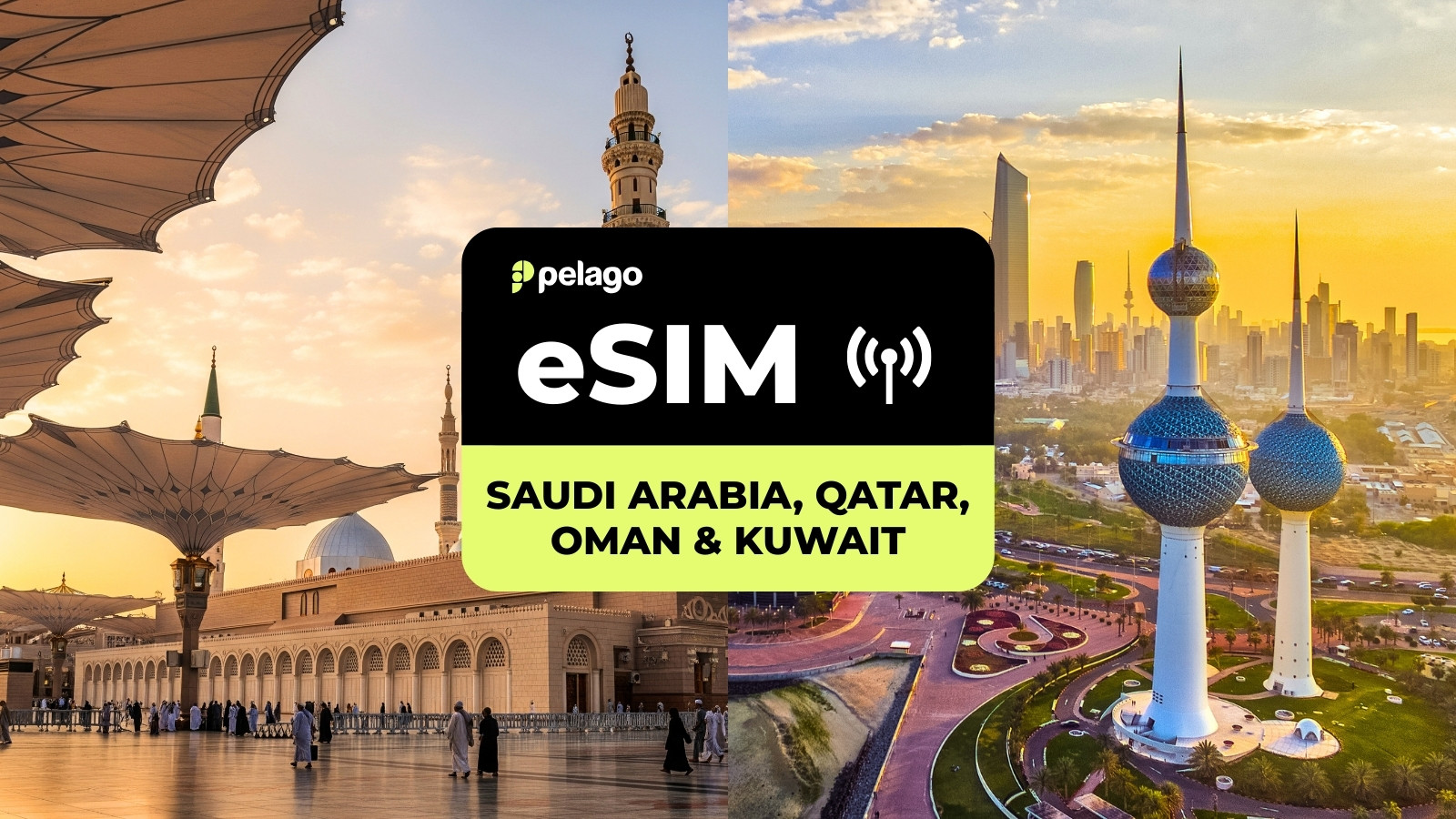 Saudi Arabia, Qatar, Oman & Kuwait eSIM by Pelago - Photo 1 of 1