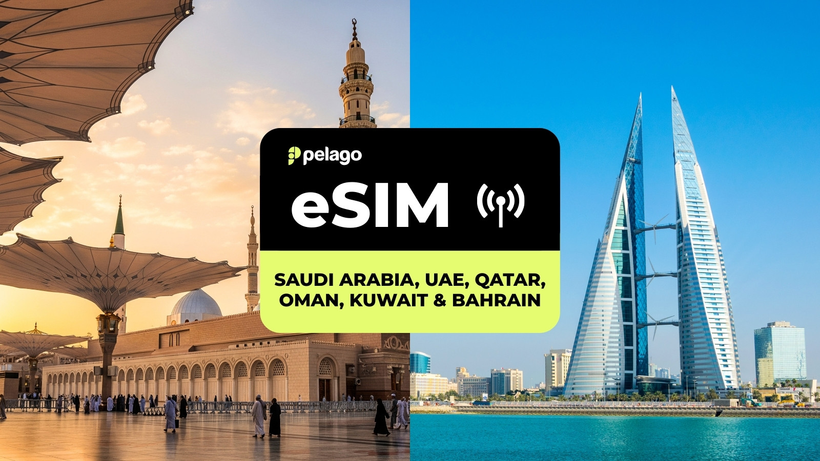 Saudi Arabia, UAE, Qatar, Oman, Kuwait & Bahrain eSIM by Pelago - Photo 1 of 1
