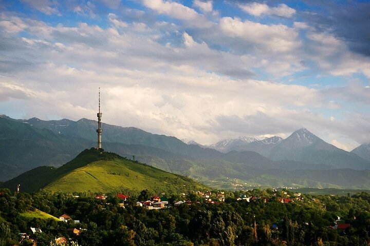 View point to 360 view of Almaty from Kok-tobe hill