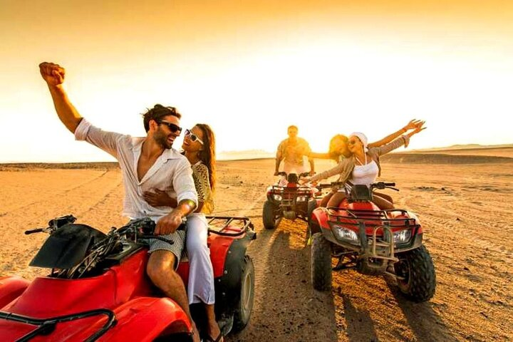 Marrakesh: Agafay Desert Sunset Quad Bike tour & Diner Show - Photo 1 of 12