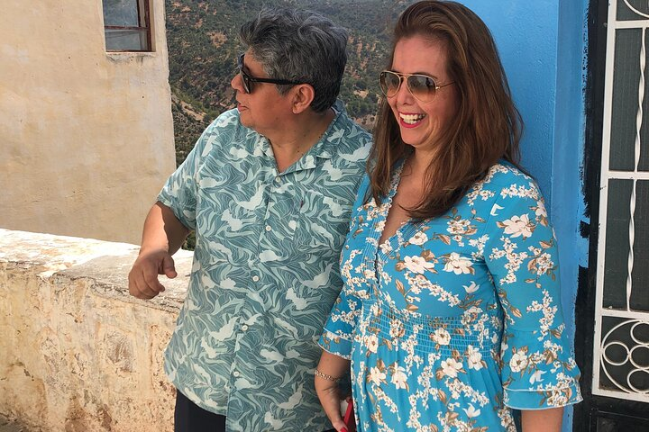 Enjoying the panoramic view of the holy city of Moulay Idriss Zerhoun 