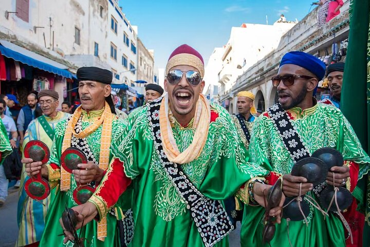 Traditional Moroccan Gnnawa in Tangier Souk