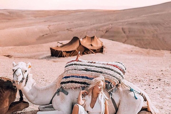 Camel ride in Agafay desert with dinner