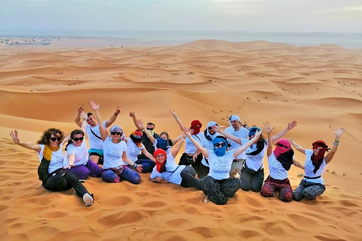 the Merzouga Dunes: there were so many difficulties in the beginning but when it started they had so much fun. 