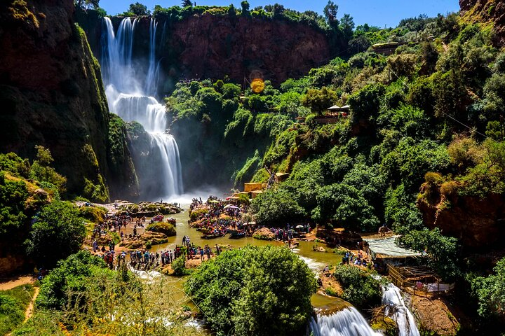 Panoramic view of Ouzoud waterfalls