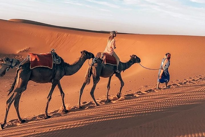 Merzouga Dunes Sunset Camel Ride in Morocco