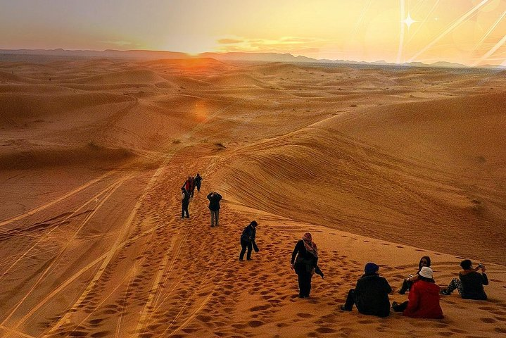 walking on the sainds of Merzouga