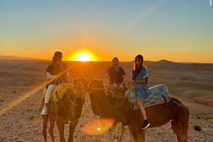Sunset Agafay desert camel ride tours