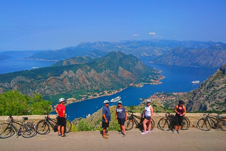 Taking photos above Kotor bay