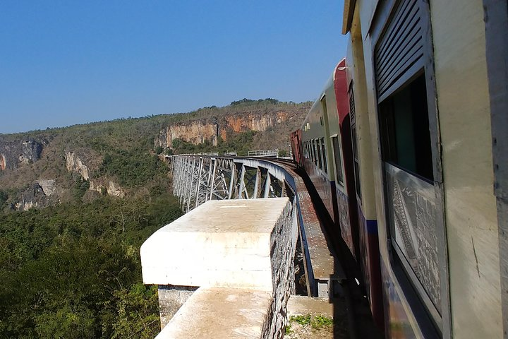 The View of the Gokteik bridge form the Train