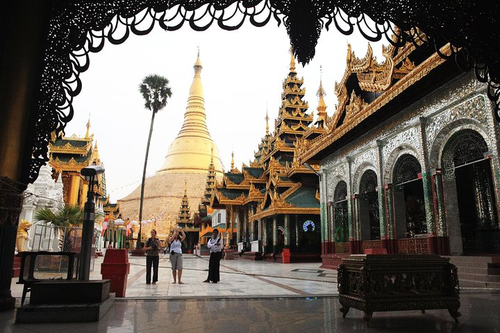 Shwedagon Pagoda, the most sacred monument in Myanmar.
