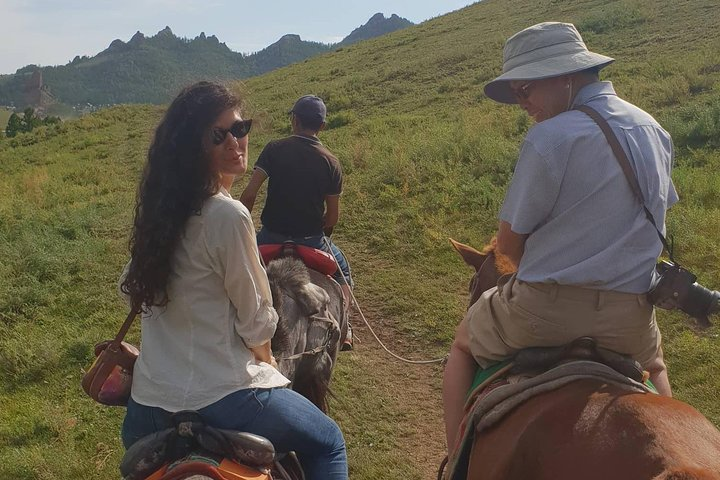 Riding horse at Terelj National Park
