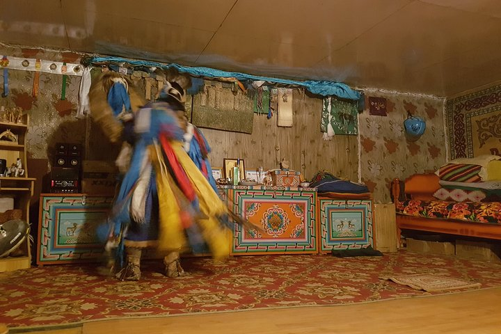 Shaman getting into trance