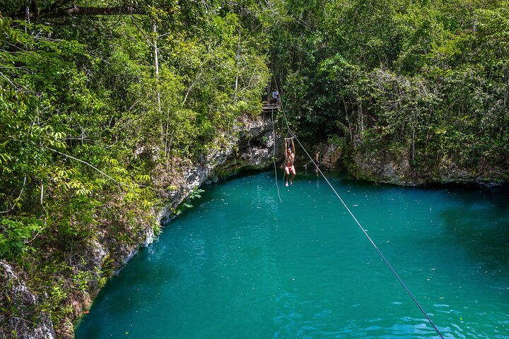 Zipline in cenote