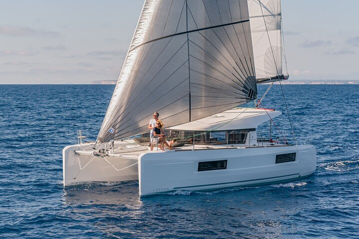 Enjoy the sea breeze on board of this Catamaran.