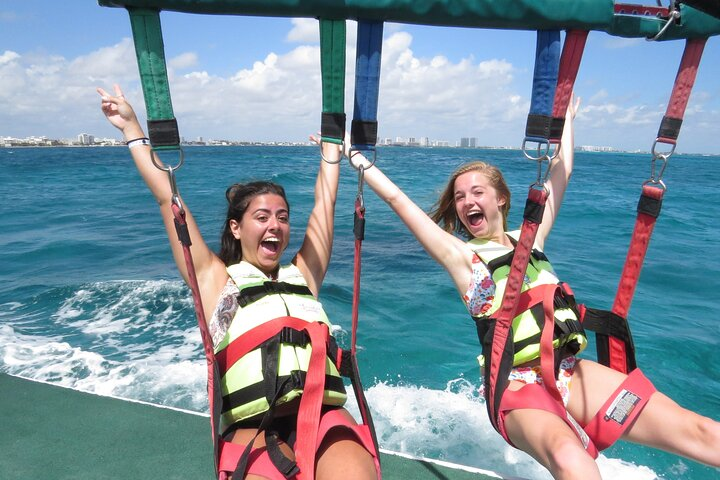 Cancun Combo Adventure: 4-Reef Stop Snorkeling and Parasail Ride - Photo 1 of 21