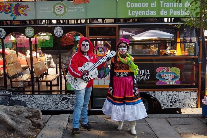 Day of the Dead Tram on a double decker bus - Photo 1 of 9