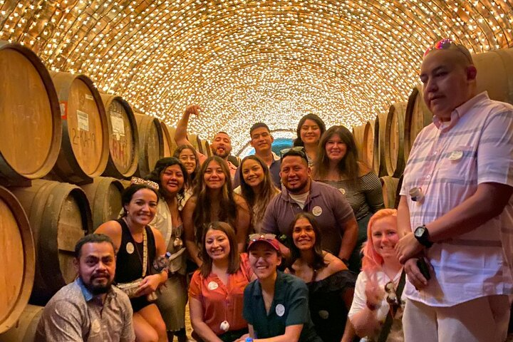 Underground cellar with lights