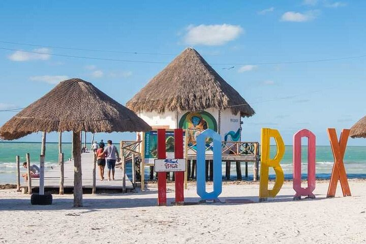 View the beach at Holbox