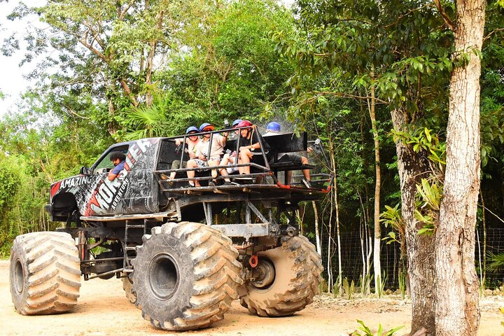 Monster Truck, ATV, Ziplines, horseback riding and cenote