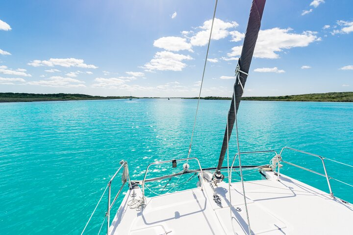 Catamaran Adventure: Sailing and Swimming in the Bacalar Lagoon - Photo 1 of 9