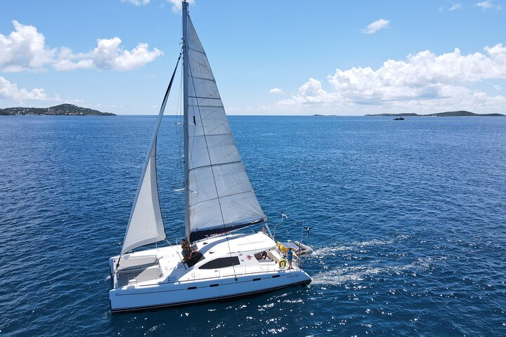 Private 6 Hrs 47 ft. Catamaran Snorkel & Cielo Charter (30p. max) - Photo 1 of 13