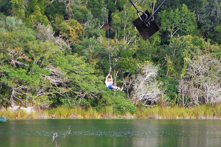 Ziplines in the jungle Riviera Maya