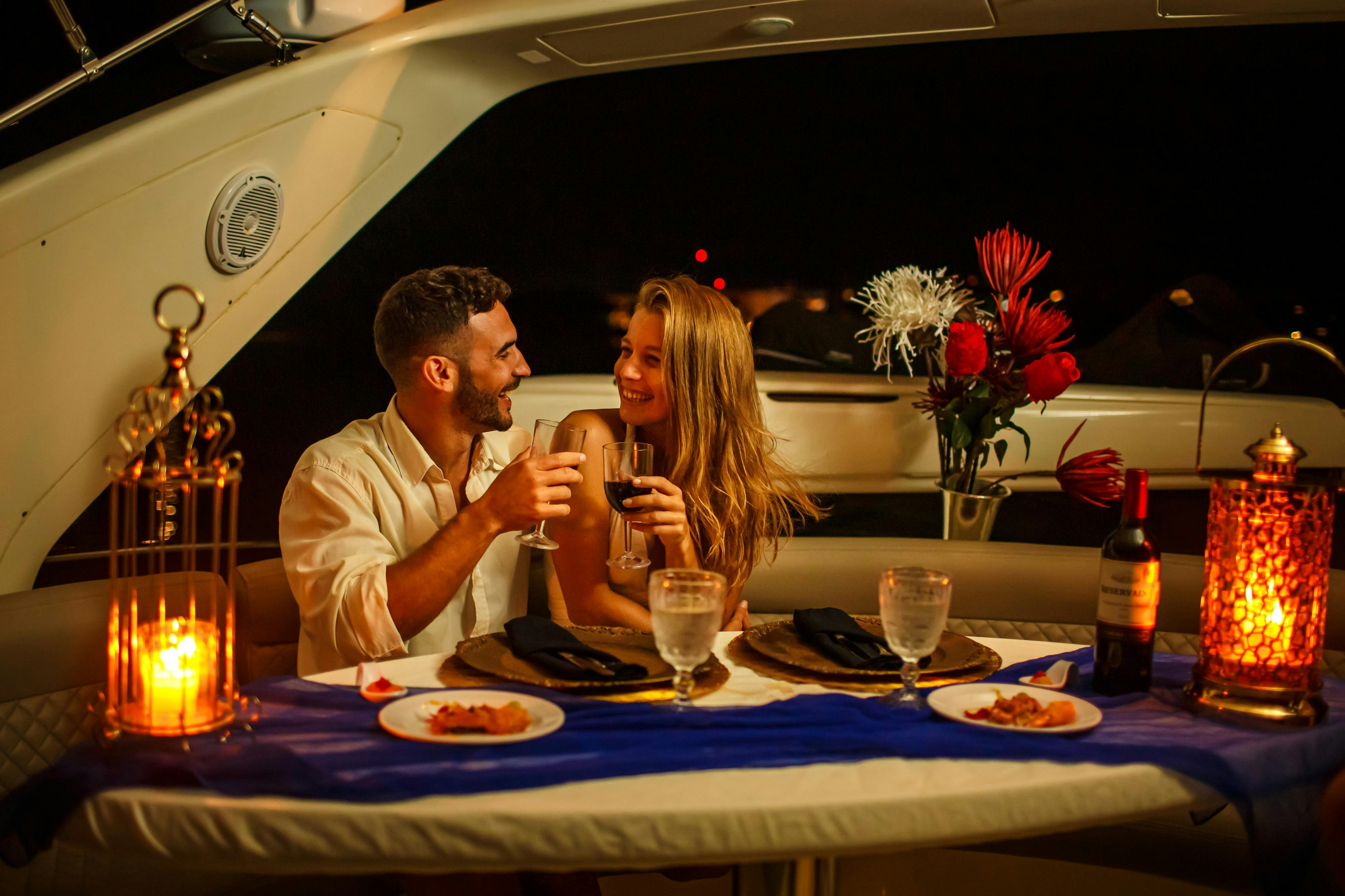 Riviera Maya: Romantic Dinner on Private Luxury Yacht - Photo 1 of 15