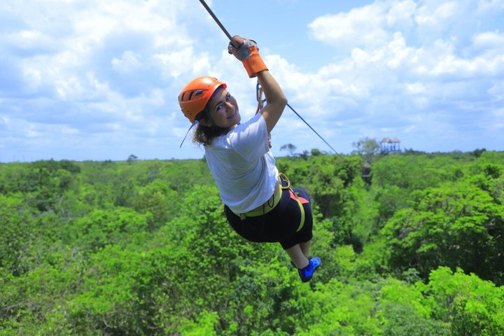 Unforgettable Zipline experience with cenote, snack and transport - Photo 1 of 15