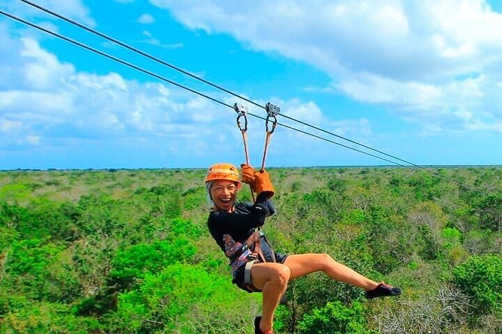 Zipline & Cenote Swim Cave & Shared ATVS From Playa del Carmen - Photo 1 of 25