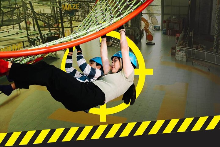 Experience the excitement of climbing and swinging through obstacles at District 21 Putrajaya Extreme Park. Perfect for families this indoor adventure invites all ages to test their limits together.