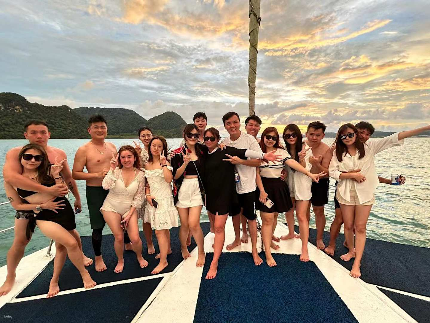 Savor stunning views of the Andaman Sea at sunset enjoy a delicious buffet dinner and share unforgettable moments with friends while keeping an eye out for dolphins and flying fish.