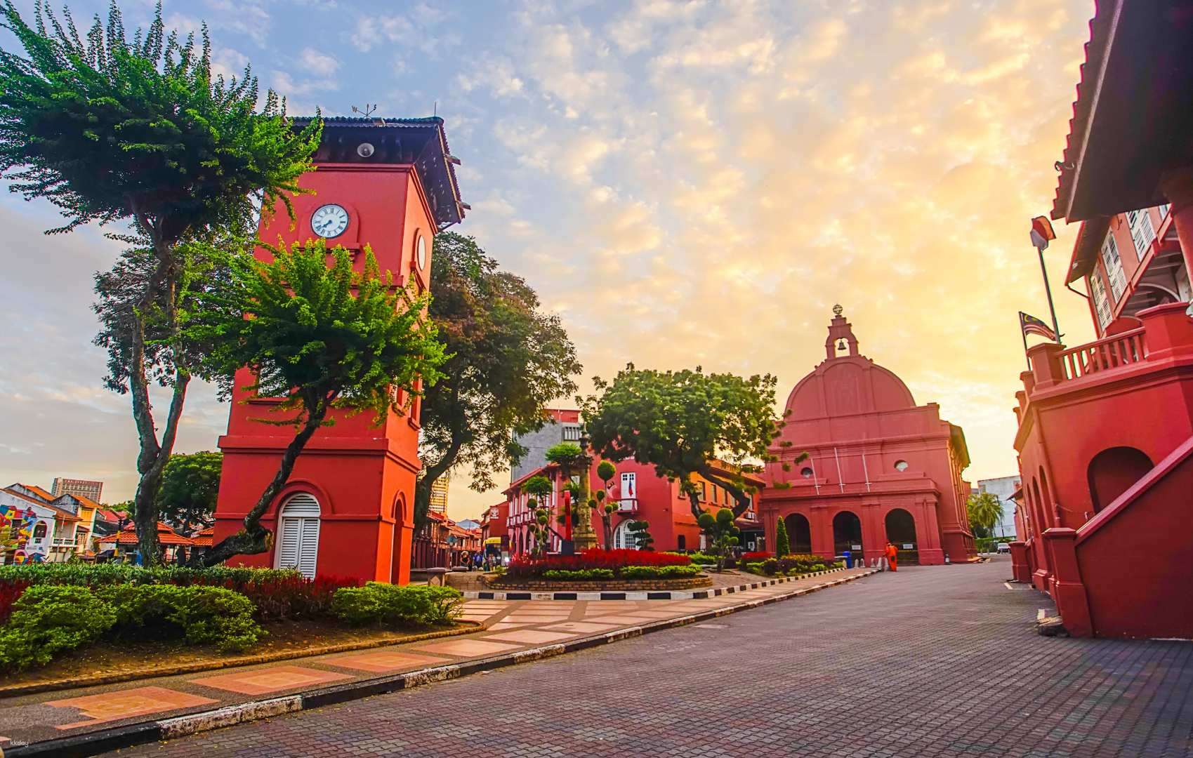 Experience the charm of Melaka's colorful Dutch Square where historical architecture meets a rich tapestry of culture inviting exploration and discovery at every turn.