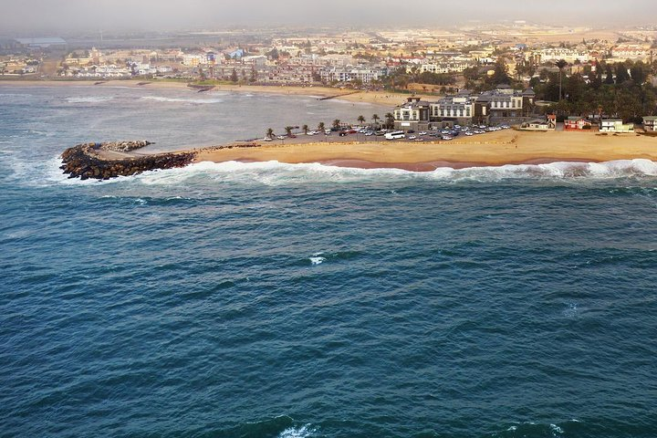 Ariel shot of "The Mole", Swakopmund, Namibia