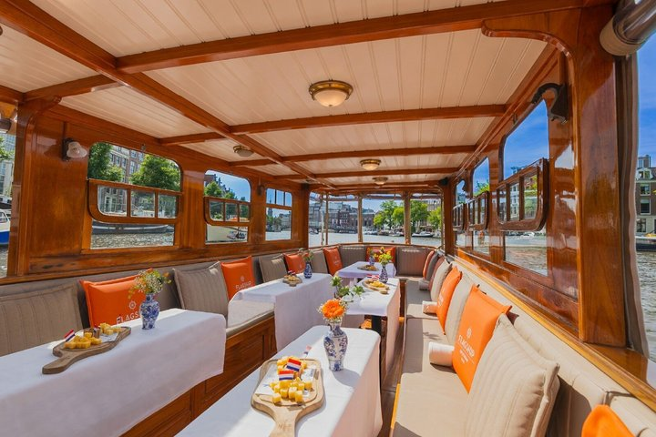 Amsterdam Classic Saloon Boat Cruise with Drinks and Cheese Option - Photo 1 of 12