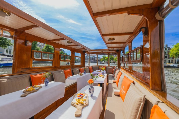 Amsterdam Classic Saloon Boat Cruise with Drinks and Cheese Option - Photo 1 of 11
