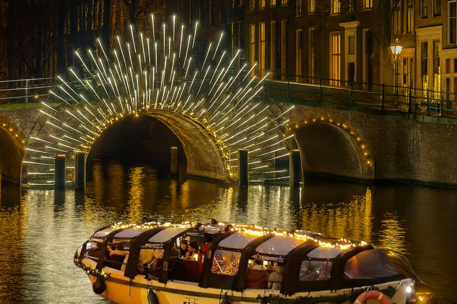 Amsterdam Light Festival: Boat Cruise + Snacks + Unlimited Drinks - Photo 1 of 8