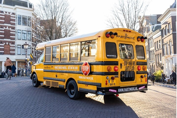 Experience the charm of Amsterdam aboard a unique PartyBus perfect for gatherings or meetings with friends. Enjoy your time amidst stunning city views and a lively interior designed for fun.