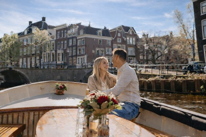 Private Romantic Canal Cruise Amsterdam with Bubbly and Snacks - Photo 1 of 10