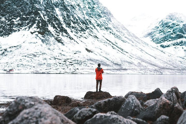 Experience the tranquility of Arctic fjords surrounded by majestic mountains and serene waters perfect for reflection and connection with nature in the Tromsø region.