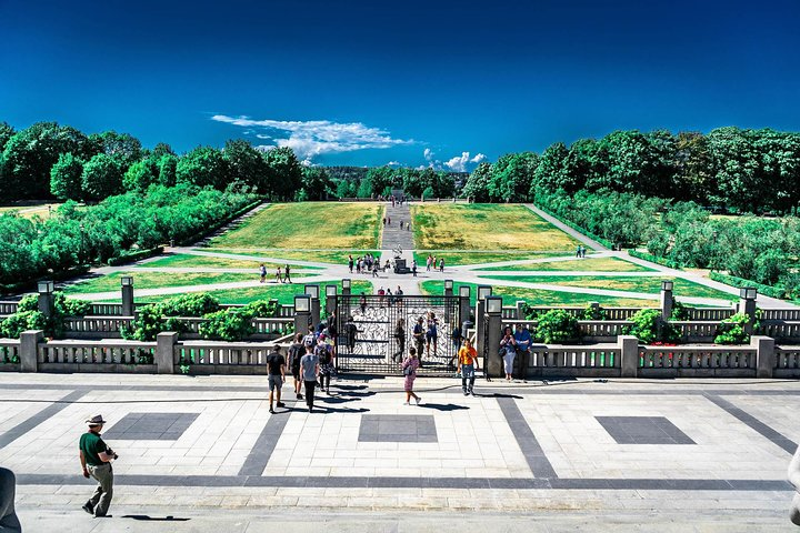 Oslo City & Vigeland Park Private Walking Tour, Vigeland Park view from the Monolith
