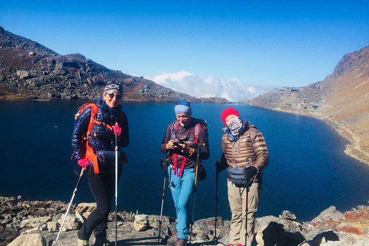 Trekkers in Gosainkuna Lake