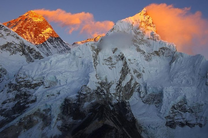 Mt. Everest with sunrise 