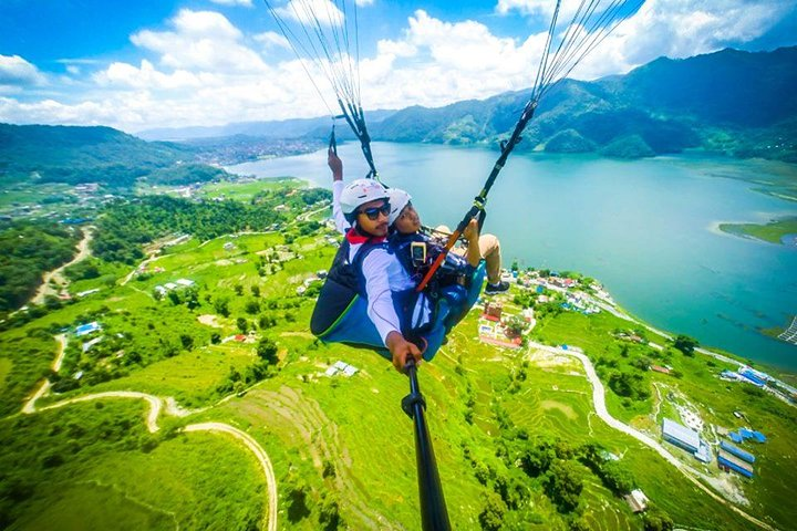 Exploring Pokhara natural View from Paragliding.