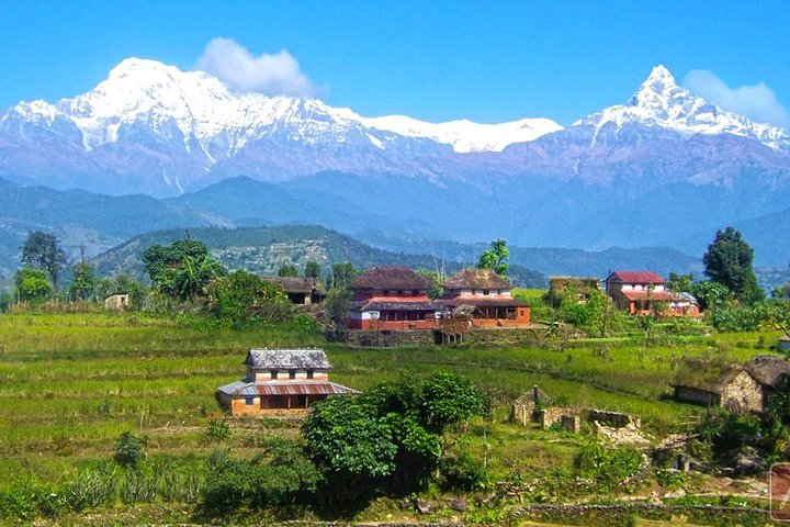 View from Royal Trek Trails Annapurna South and Fishtail 
