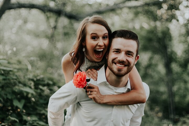 Happy newly married couple