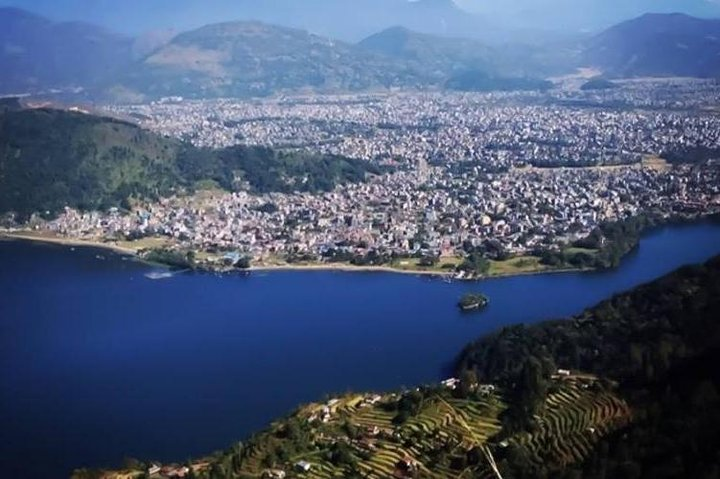 Arial view of Pokhara City